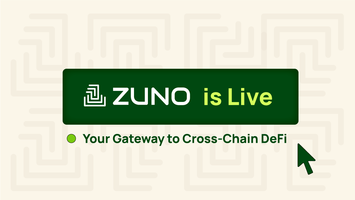 The wait is over, ZUNO is now live on <a href="/zetablockchain/">ZetaChain 🟩</a>!

🚀 Swap across Bitcoin, EVM &amp; Solana 
⚡️lightning-fast speed, unbeatable prices, and ultra-low fees.
💲Community driven, best yield for users

Your cross-chain journey starts here 👉zunodex.xyz

#Zuno #DeFi