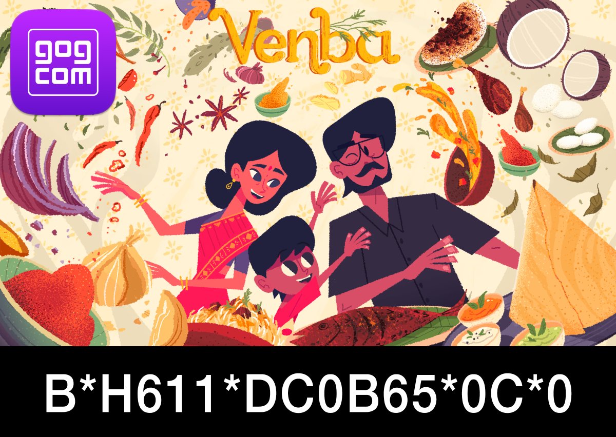 Venba (GOG)    

🔑 GOG Key  
🧩 HINT: 0, 2, 4, 6
🌟 Please Post If You Claim.
#GwapoGives