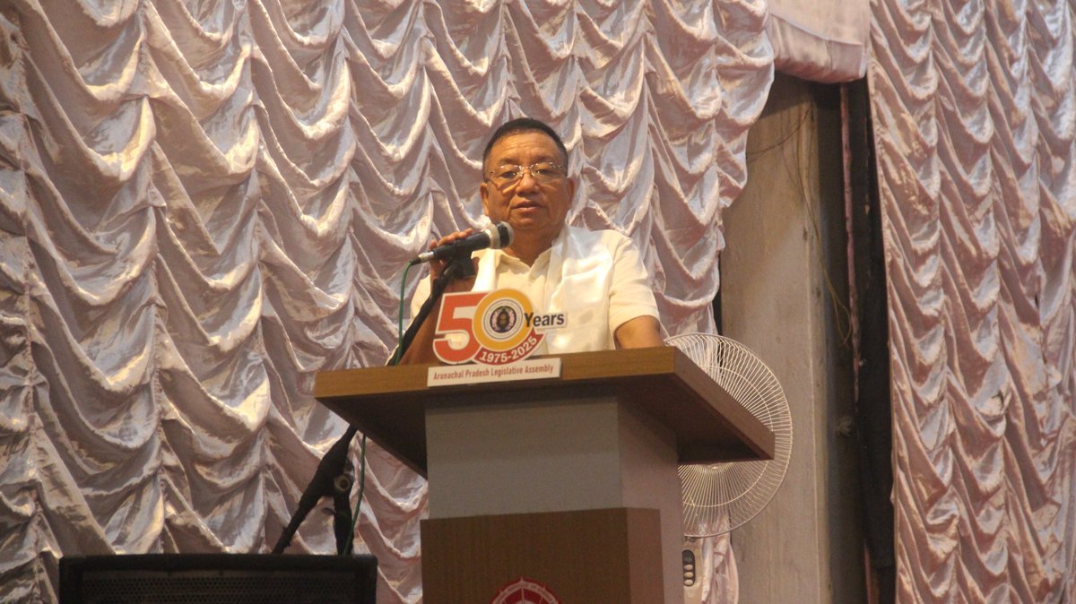 RGU1984's tweet photo. Celebrating Democracy in Action
The APLA@50 Outreach Connect at NERIST concluded with impactful addresses by Chair Shri @tesam_pongte, Hon’ble Speaker, APLA; Shri @KasoTechi , Hon’ble MLA, 13th Itanagar Assembly Constituency and an inspiring keynote by Dr. Topi Basar, Dean i/c, Faculty of Law, RGU. Their words inspired a renewed commitment to democratic values.
#APLAat50 #CelebratingDemocracyandInspiringFutureLeaders #YouthOfArunachal #APLAGoldenJubilee #APLAat50OutreachConnect