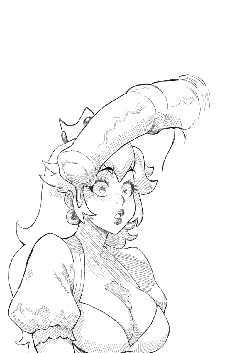 Peach scared by the size

Did you like this sketch style? 
Do you want me to do more in this style? 
Tell me what other character I should make!

#hentai #porncomic #peach #bowser #mario #monstersex #monster #netorare #ntr #cheating #slutwife #whore #slut #sizequeen