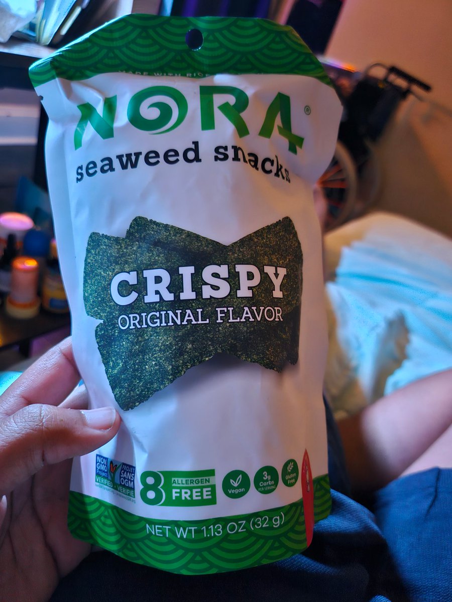 ScienceBones's tweet image. Best seaweed snacks I've had in my life. They have a proper crunch and taste sooooo good