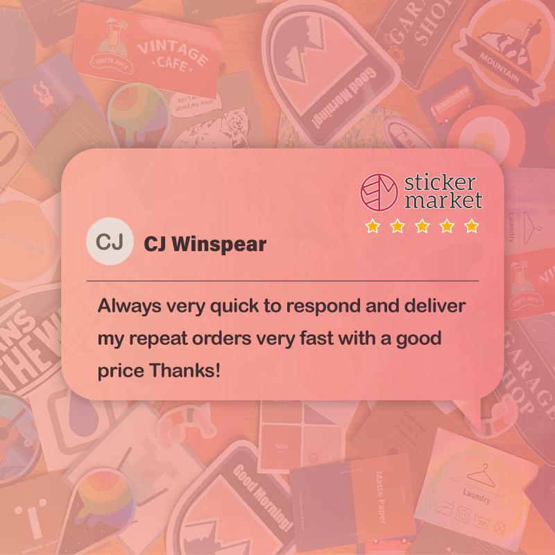 UKStickerMarket's tweet image. 🎉 A huge shout-out to CJ from Winspear Instrumental Company for sharing this valuable feedback. We look forward to your next order.

🎨 Looking for quality stickers at a great price? 🛒 Shop now at stickermarket.co.uk

#printedbyStickerMarket #StickerMarket #stickerprinting