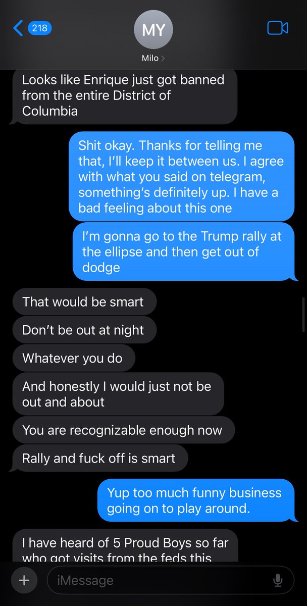 NickJFuentes's tweet photo. From Milo, accusing ME of being a federal informant after January 6th. https://t.co/2ykBuIgFj0