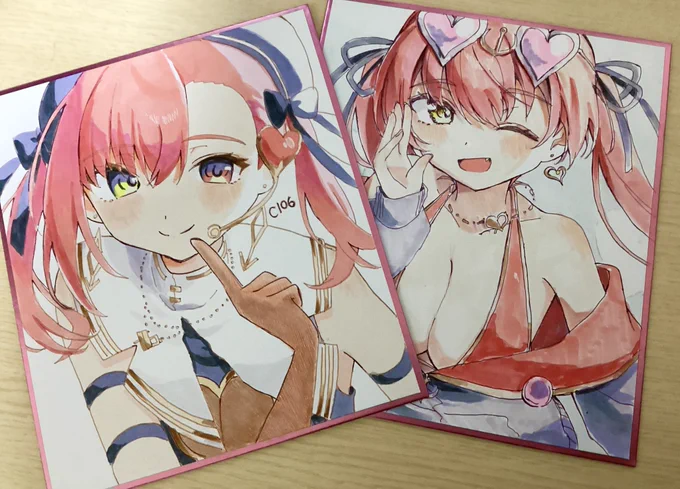 色紙はこんな感じです!サイズは18cm×21cmです