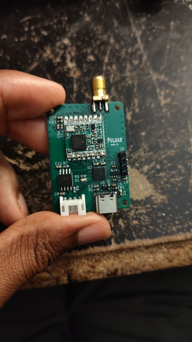 a couple updates this week

- assembled the rf board i ordered last week
- started writing firmware for lora modulation

next week we should start actually doing transmission!