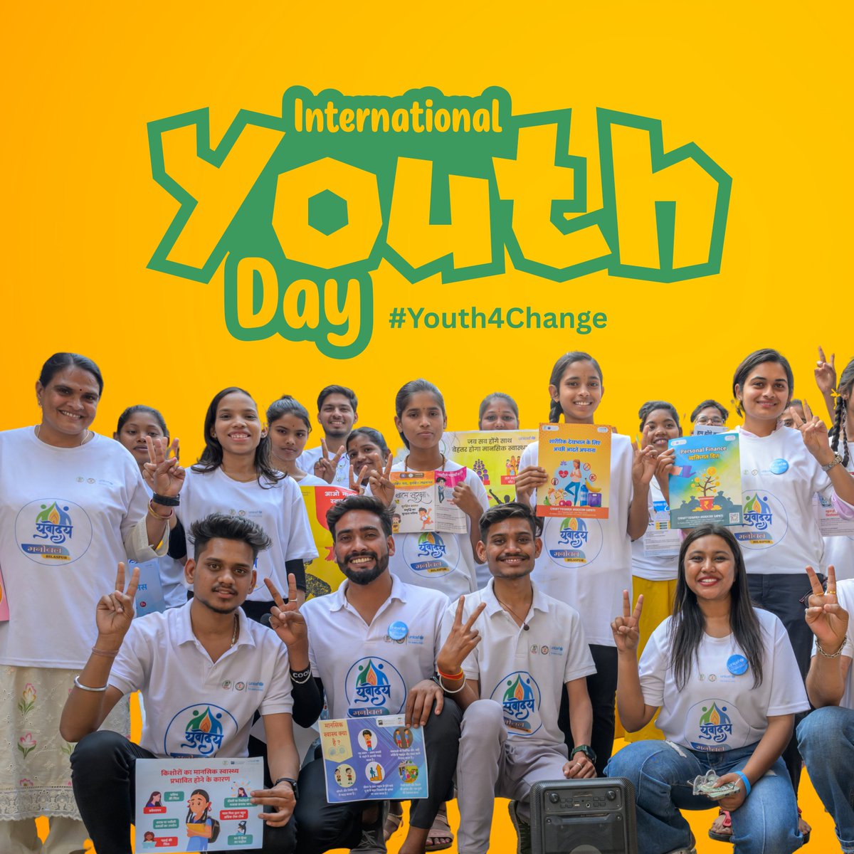 On #InternationalYouthDay, we celebrate 10000+ #Yuvoday volunteers in #Chhattisgarh leading change for mental health, child protection &amp; gender equality.
Your voice is your superpower. 💙
#YouthVoices  #Youth4Change