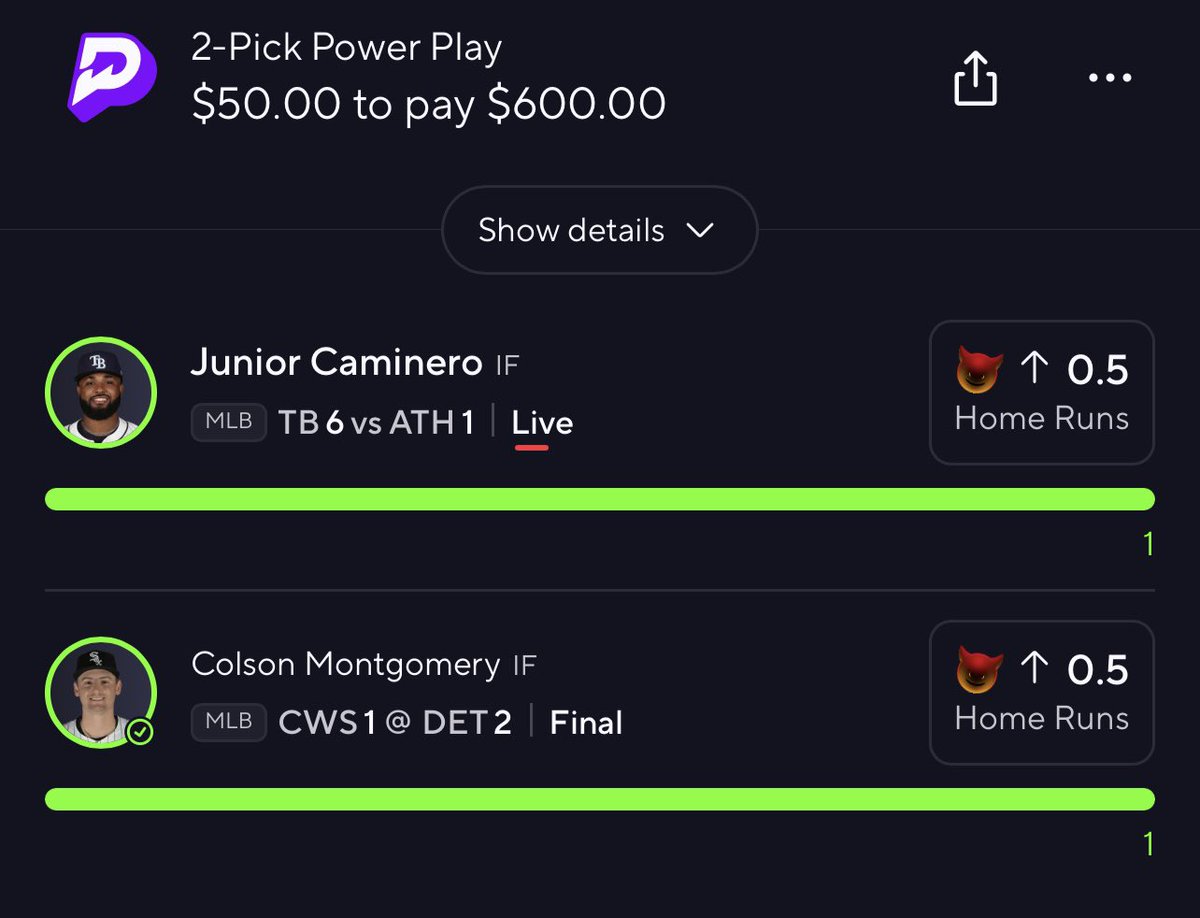 BANGGGGG ✅✅✅

$150 TO SOMEONE WHO LIKES &amp; RT THIS POST 💚

$50 ➡️ $600 ✅✅✅

LETS GOOO 💰💰💰

⭐️30% OFF VIP: dubclub.win/r/p/pri-6xtz5/…

#prizepicks #gamblingx