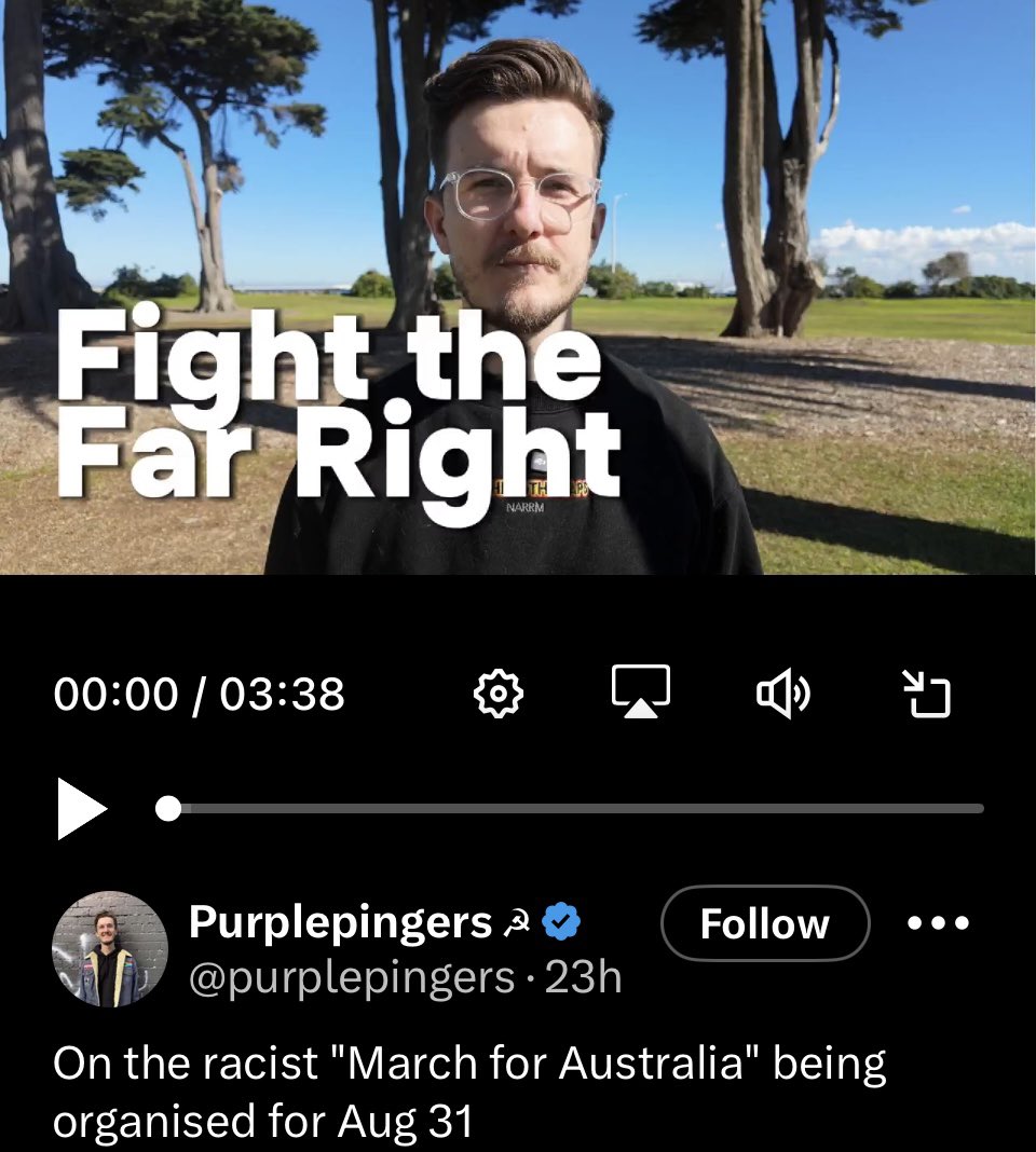 Is Purple Pingers calling for violence?

This is incitement.

The left say they fight hate &amp; demand tolerance but are the most hateful &amp; intolerant people I’ve ever come across. 

Wanting to put your own country &amp; its people first is not racist. It is common sense. Something the