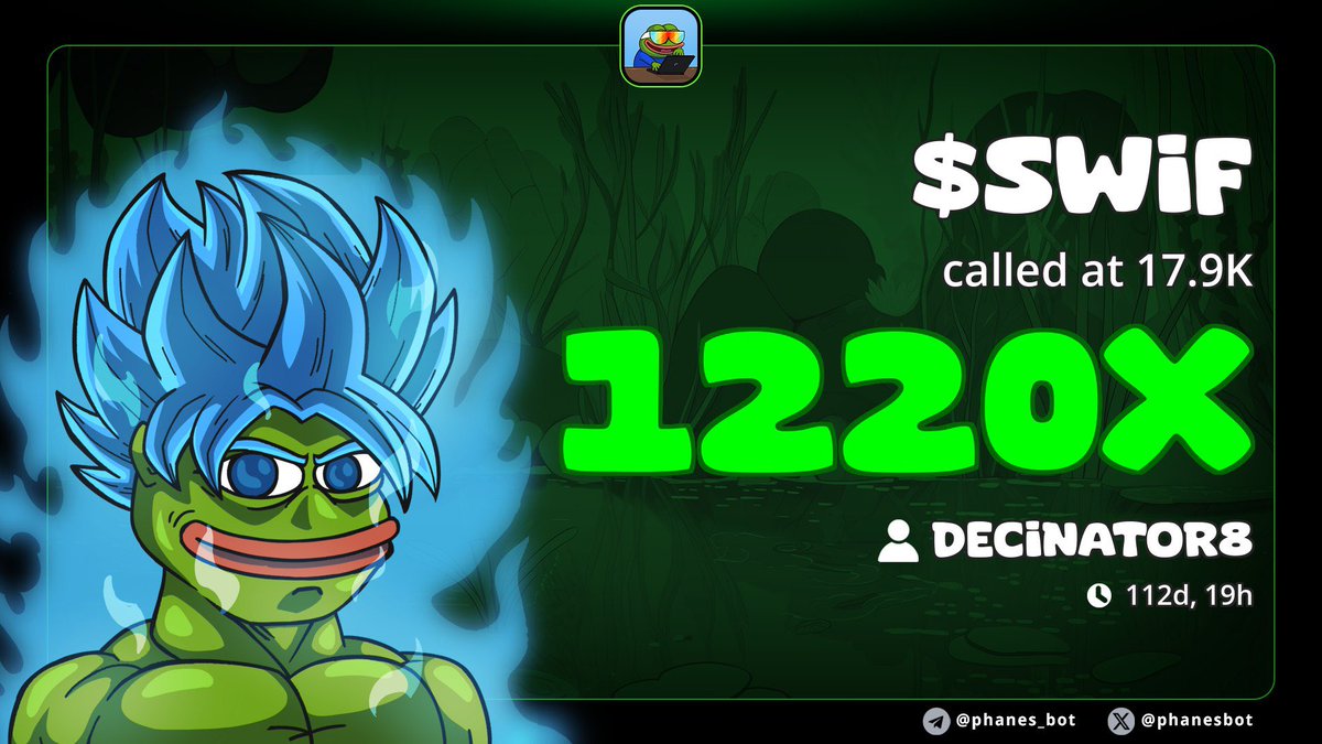I cant believe scan this shit 3 month ago, congrats if you hold $SWIF