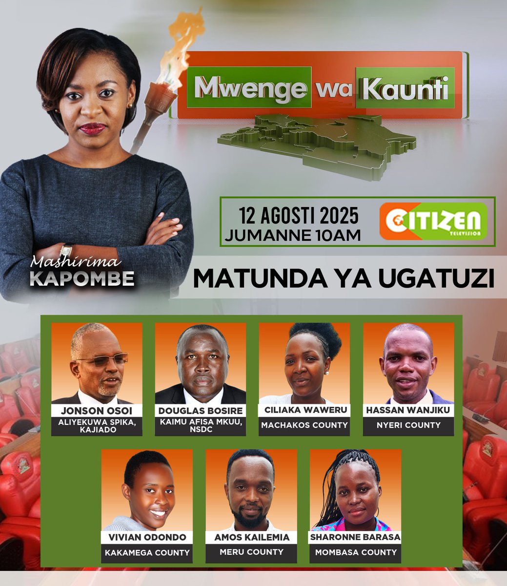 SHOFCO (@hope2shine) on Twitter photo This morning, our five SUN Leaders โ Vivian Odondo, Ciliaka Waweru, Sharon Barasa, Hassan Wanjiku, and Amos Kailemia โ will join a panel discussion #MatundaYaUgatuzi as part of the International Youth Day celebrations. The session will be moderated by <a href="/MKapombe/">Mashirima Kapombe</a> <a href="/citizentvkenya/">Citizen TV Kenya</a> . This morning, our five SUN Leaders โ Vivian Odondo, Ciliaka Waweru, Sharon Barasa, Hassan Wanjiku, and Amos Kailemia โ will join a panel discussion #MatundaYaUgatuzi as part of the International Youth Day celebrations. The session will be moderated by <a href="/MKapombe/">Mashirima Kapombe</a> <a href="/citizentvkenya/">Citizen TV Kenya</a> .