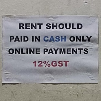 tirishreddy's tweet image. Paying Guest (PG) hunting in India just got more complicated. 🤯

Seeing many PGs demanding rent in CASH ONLY. The alternative? Pay 12% GST on top of your rent for any online transaction.

#PGlife #RentalIssues #GST #Hyderabad #Bangalore #StudentLife