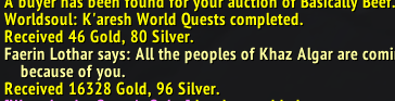 today I learned weekly caches have no fixed amount of gold and you can get 16k from doing the weekly worldsoul quest LOL?