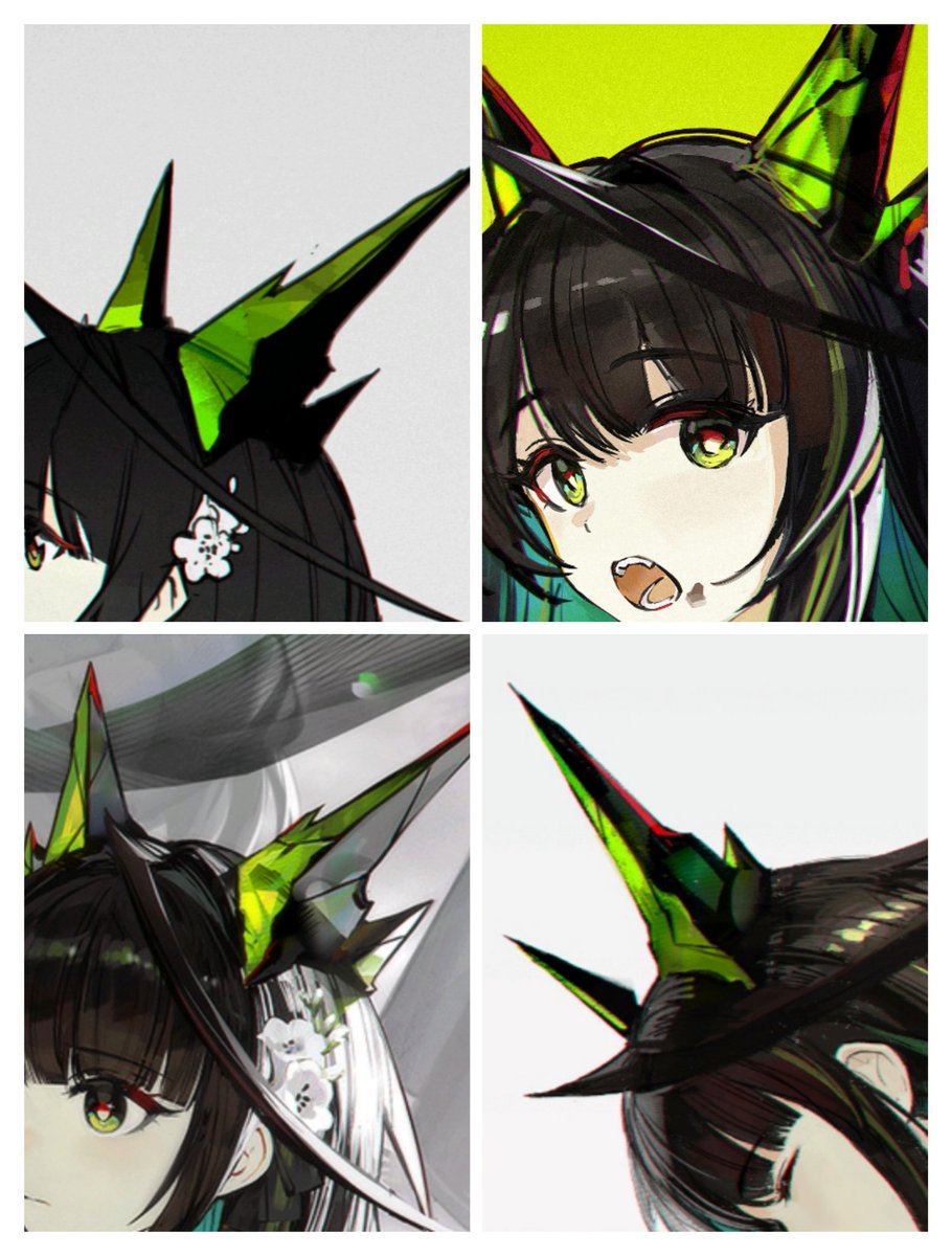 小猫耳朵绿色这块一直都是不对称的，这种设计特别戳我谁懂🥰