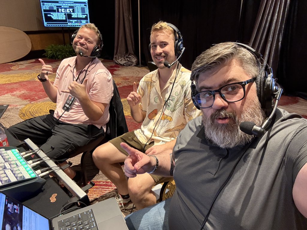 Jesse Fullen (@jessefullen) on Twitter photo Threes company tonight in the booth for the <a href="/shrpo/">Seminole Hard Rock Poker Open</a> Championship FT!
<a href="/ValueBettingML/">Michael Laake 🏀⚾️</a> <a href="/AdamHendrix10/">Adam Hendrix</a> and I are in the booth!
<a href="/songstephen11/">stephen song</a> <a href="/BigHuni/">Chris Hunichen</a> and <a href="/JakeCody/">Jake Cody</a> still in there!!!
Watch here:
youtube.com/live/8obY0s9bb… Threes company tonight in the booth for the <a href="/shrpo/">Seminole Hard Rock Poker Open</a> Championship FT!
<a href="/ValueBettingML/">Michael Laake 🏀⚾️</a> <a href="/AdamHendrix10/">Adam Hendrix</a> and I are in the booth!
<a href="/songstephen11/">stephen song</a> <a href="/BigHuni/">Chris Hunichen</a> and <a href="/JakeCody/">Jake Cody</a> still in there!!!
Watch here:
youtube.com/live/8obY0s9bb…