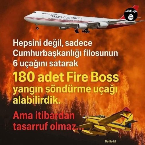 Biliyor Muydunuz..?

Hepsini Değil
Sadece 6 tanesi satılmış olsa 180 adet yangın söndürme uçağı alarak bir süper yangın söndürme uçak filo kurulabilir,,,
Ama Nerdeeee..

#ÜlkeyiAteşeAttınız