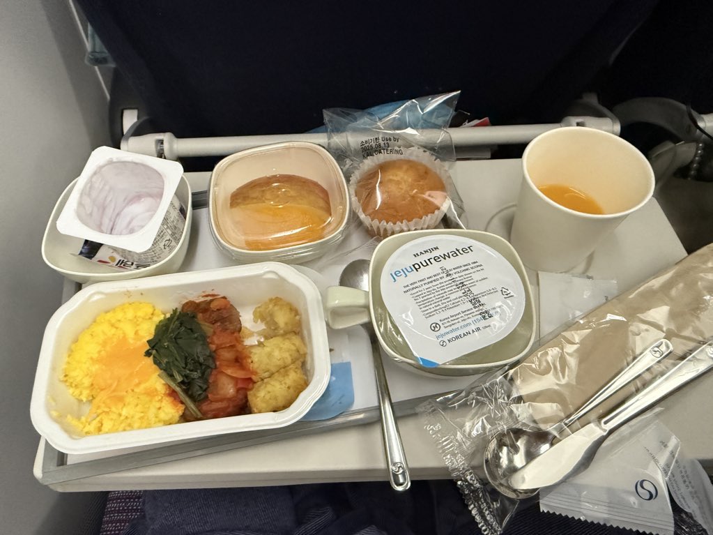 マウントレーニアと美味しい機内食