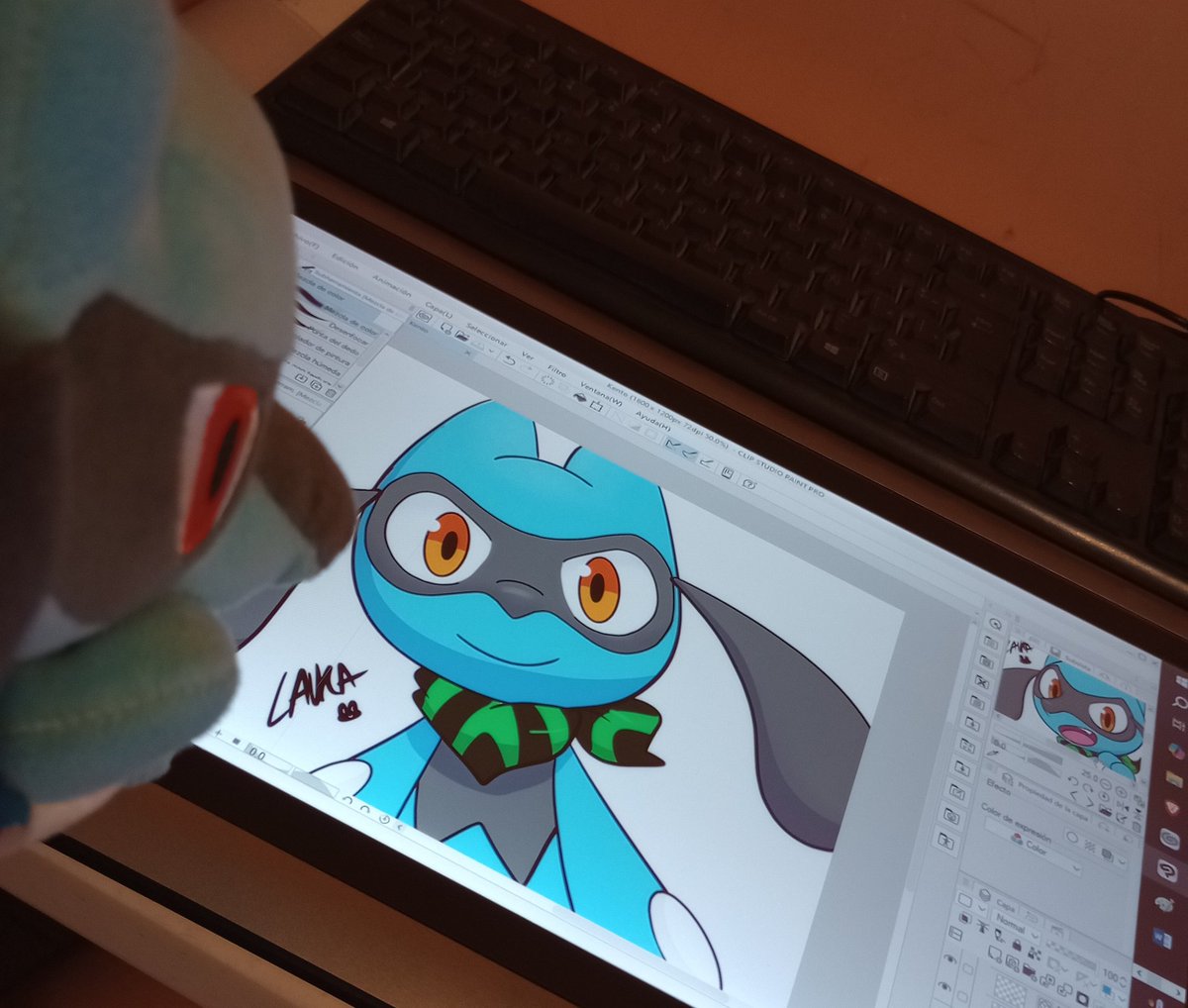 Hoy fue mi día de descanso y quise practicar un poquito 🎨✨
Estuve arreglando dibujos viejitos de Kento y creo que ya empieza a verse como en mi cómic \⁠(⁠･⁠◡⁠･⁠)⁠/
#pokemonart #Riolu