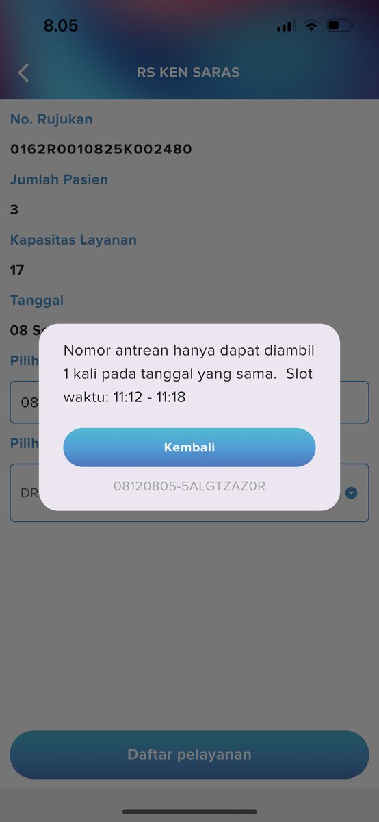 lil_naumi's tweet image. saya mau daftar antrean kok kaya gini ya

sudah sesuai tanggal, tempat rs, dokter, nomor rs nya juga

@BPJSKesehatanRI bisa dibantu?

sudah reinstall aplikasi juga
pindah ios/android sama saja
#bpjs
@BPJSTKinfo