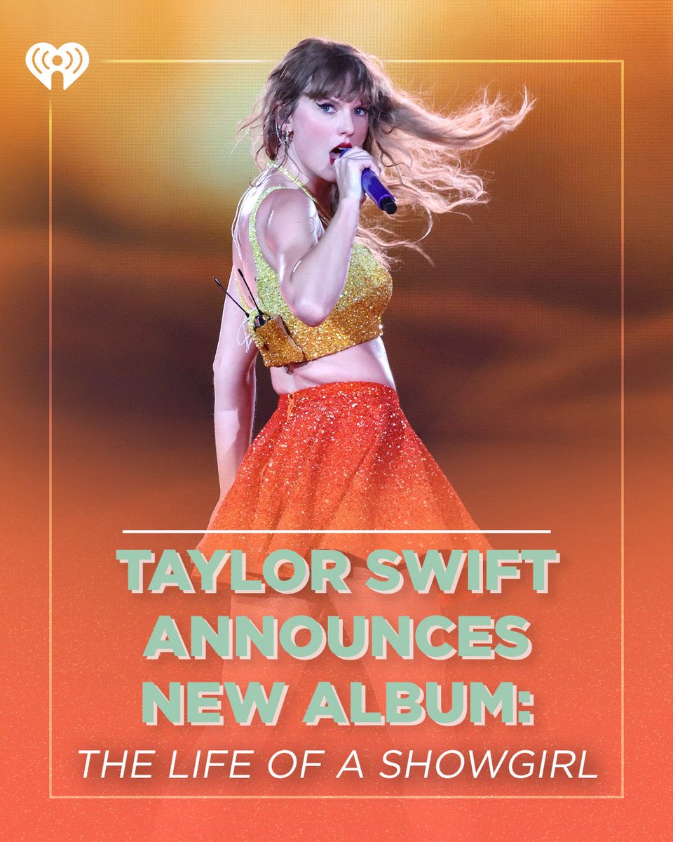 NEWWWWW NEWS!!!!! <a href="/taylorswift13/">Taylor Swift</a> has announced a new album is on the way! #TheLifeOfAShowgirl 🧡