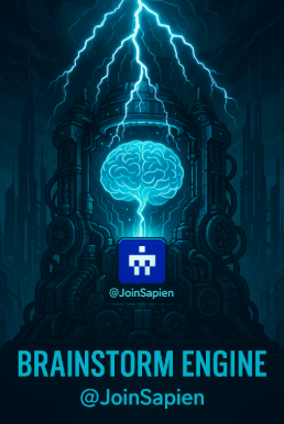 xcom8888's tweet photo. Every spark of thought fuels the machine.
On @JoinSapien , ideas donโt fade โ they power the future of AI.
Verified. Onchain. Yours.
Welcome to the Brainstorm Engine.
#JoinSapien #ProofOfHumanWork #UserOwnedAI https://t.co/C5xD0DdZMg