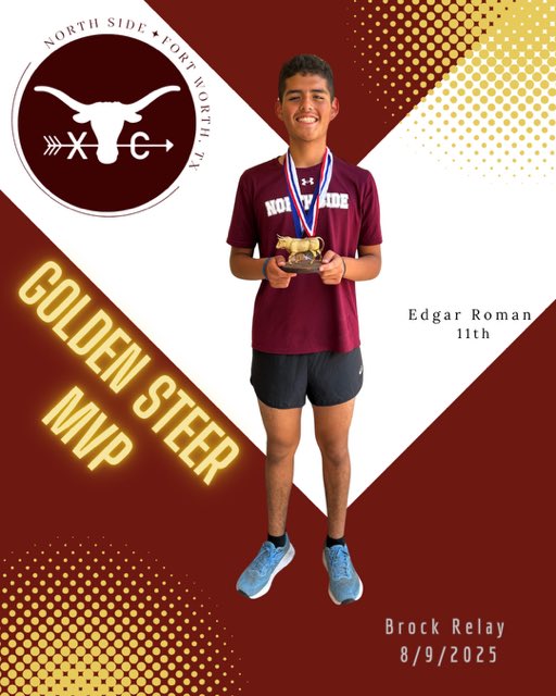 NorthSideFWISD's tweet image. 🐂 NSHS XC kicked off the season at Brock Relays!

👏 Boys Varsity &amp;amp; JV placed top 8 🏅
MVPs: Edgar R. (meet) &amp;amp; Erick R. (summer) – hard work pays off!

#SteersUp #ElevateEverything