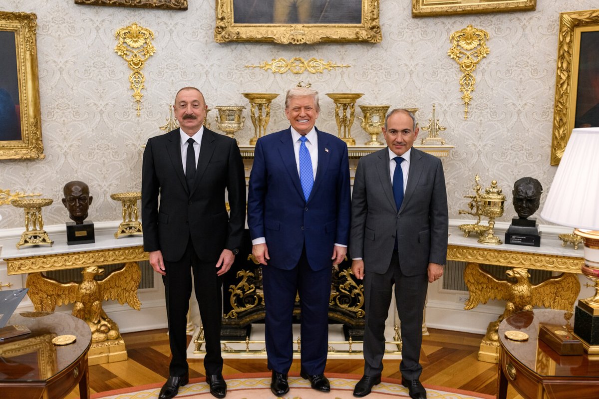 Great Honor being with the Prime Minister of Armenia, Nikol Pashinyan, and the President of Azerbaijan, Ilham Aliyev, as we signed a Peace Treaty after decades of War and Death. These are two wonderful men, and Great Leaders. They are now good friends of mine!

(TS: 11 Aug 19:46