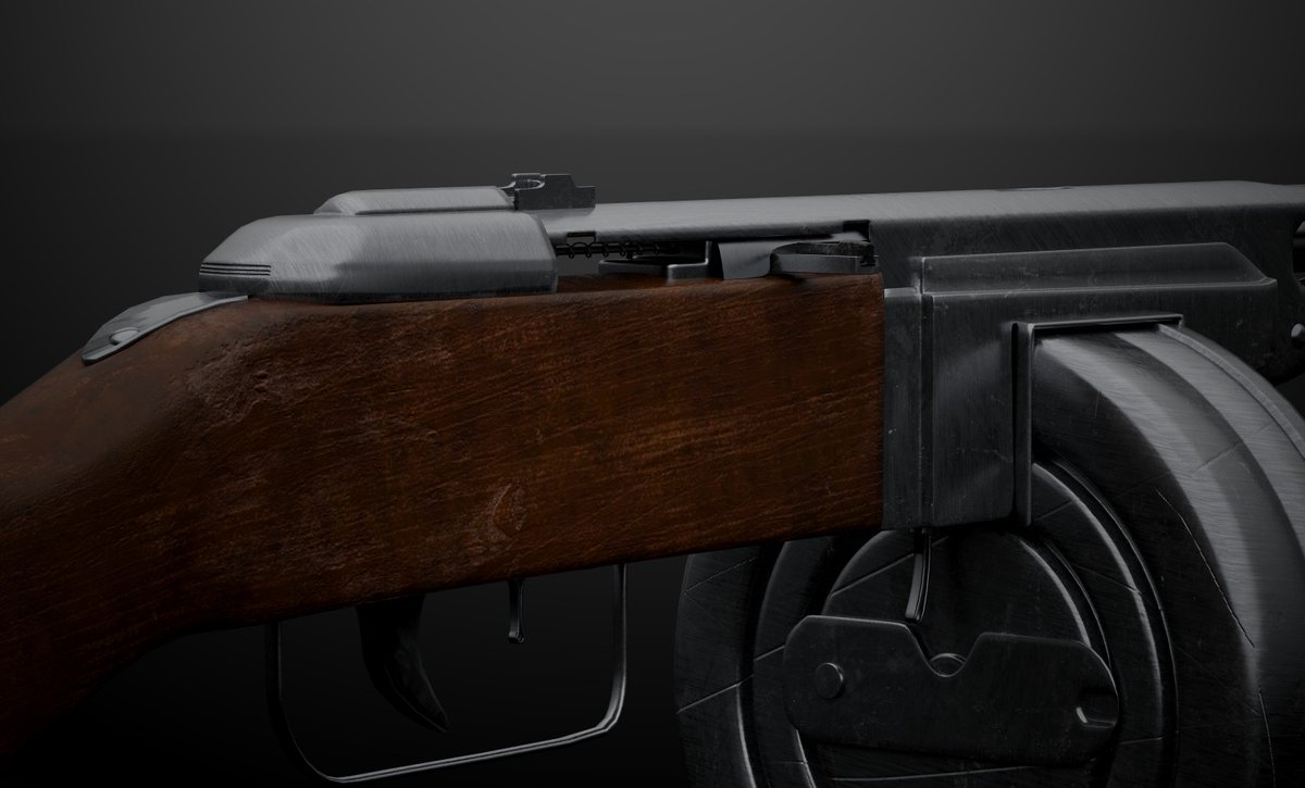 LWHITTY24's tweet photo. PPSH_41 render #ppsh41 #weapon #gun #3dart  #blender #substancepainter https://t.co/CHawIK9Zx7
