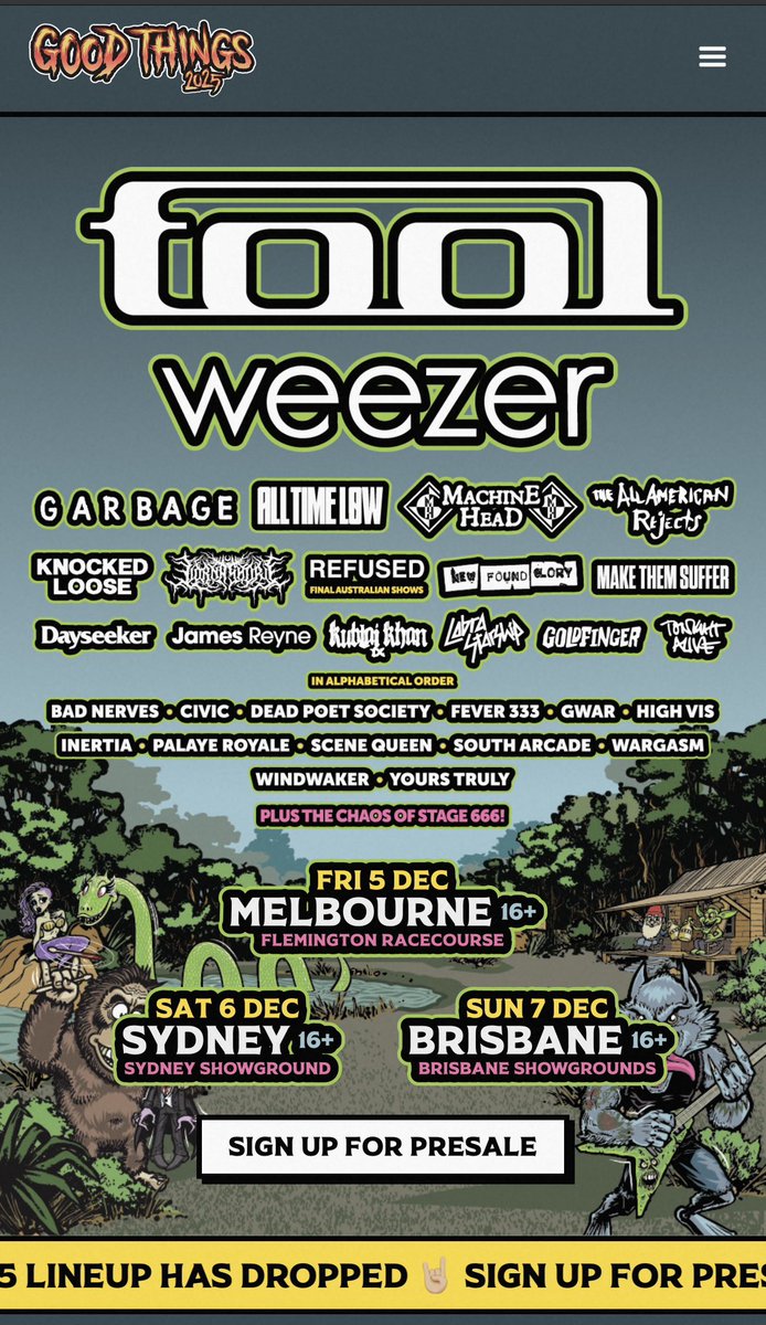 GOOD THINGS FESTIVAL LINEUP HAS DROPPED OH MY!