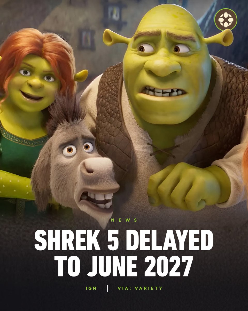Looks like you'll have to wait a little longer before returning to the swamp, Shrek 5 has been delayed from December 2026 to June 2027.

For more info: bit.ly/4lriZQB