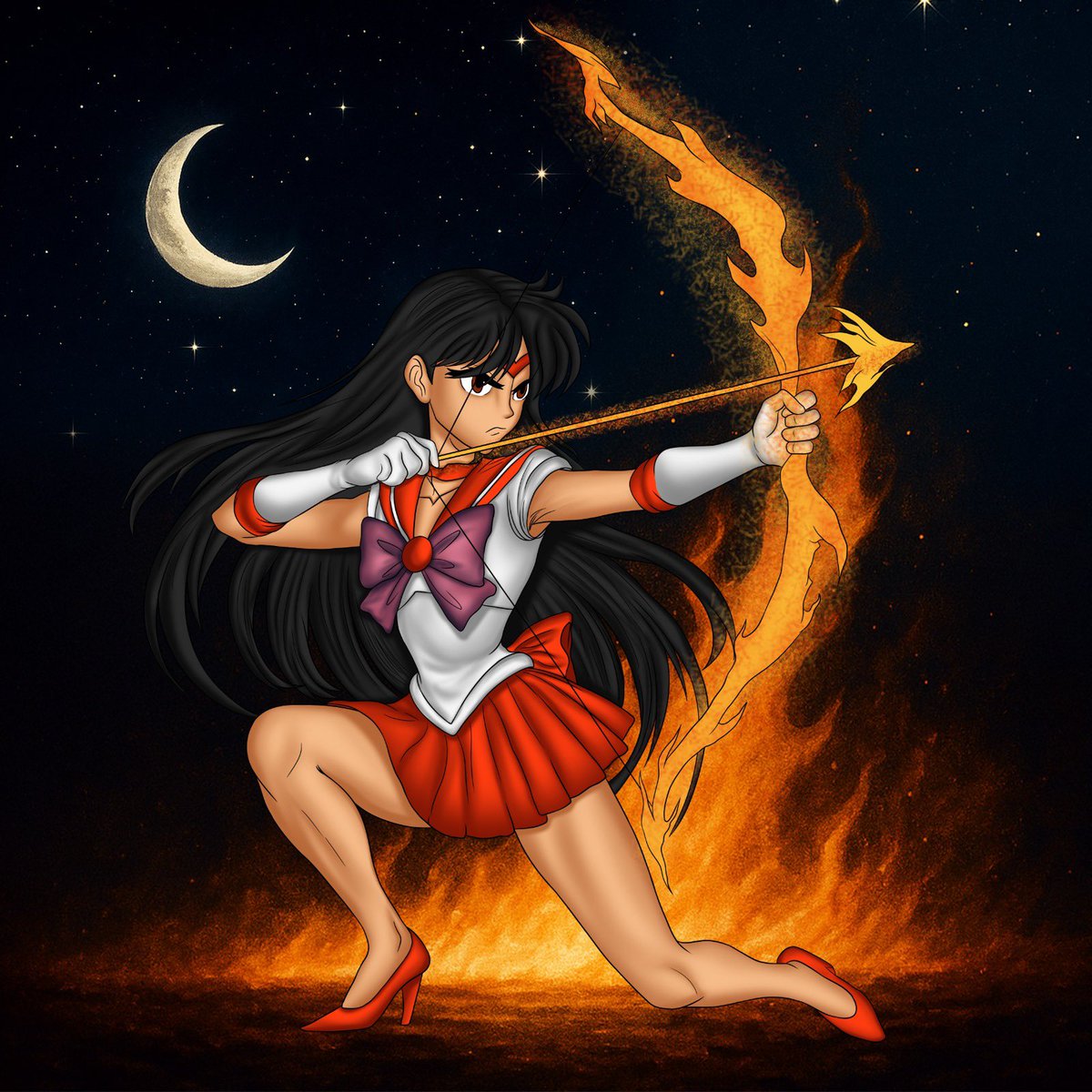 This  last commissioned piece of art and my final posting is from the talented artist <a href="/ZoeWill80657828/">Zoe Williams</a>. Sailor Mars was always my favorite.