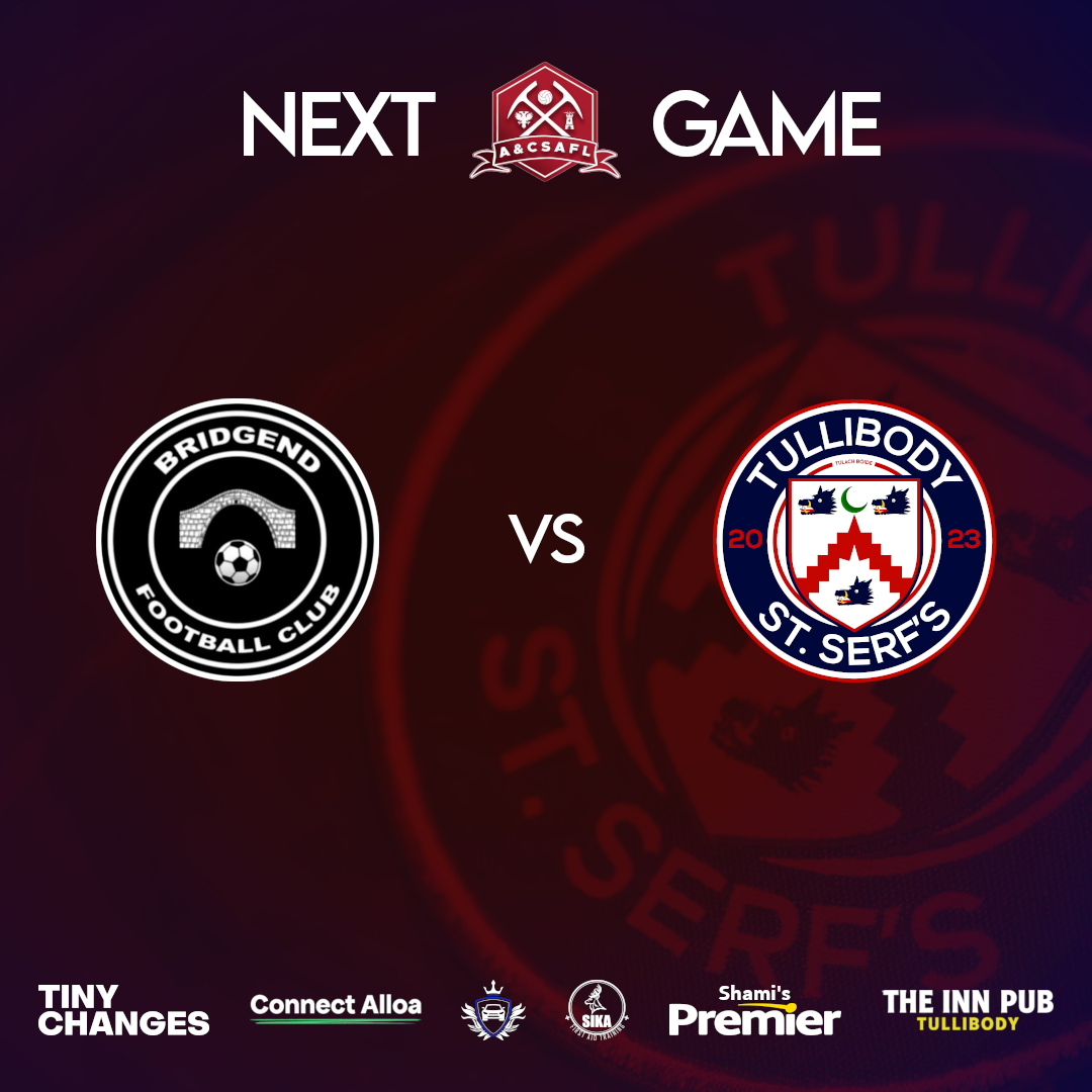 Tullibody St. Serf's FC (@tullibodystsfc) on Twitter photo A new Championship away day awaits:
📅 Sunday August 17th
⏰ 2pm KO
🆚 Bridgend AFC
📍 Gartferry 4G, Moodiesburn
🏆 <a href="/AirdireL/">Airdire and coatbridge league</a> Championship
Thank you to our sponsors & partners:
<a href="/tinychanges/">Tiny Changes</a>
<a href="/ConnectAlloa/">Connect</a>
D.M. Valeting
<a href="/SIKA_SIA/">SIKA First Aid</a>
Shami's Premier
The Inn A new Championship away day awaits:
📅 Sunday August 17th
⏰ 2pm KO
🆚 Bridgend AFC
📍 Gartferry 4G, Moodiesburn
🏆 <a href="/AirdireL/">Airdire and coatbridge league</a> Championship
Thank you to our sponsors & partners:
<a href="/tinychanges/">Tiny Changes</a>
<a href="/ConnectAlloa/">Connect</a>
D.M. Valeting
<a href="/SIKA_SIA/">SIKA First Aid</a>
Shami's Premier
The Inn