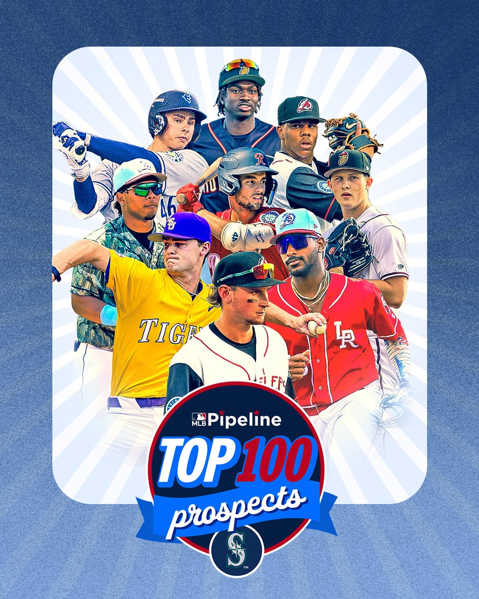 MLBPipeline's tweet image. The Mariners once again lead the pack with NINE representatives on our updated Top 100 Prospects list.

Here&apos;s a deeper look at Seattle&apos;s organization: atmlb.com/3JbLx3e
