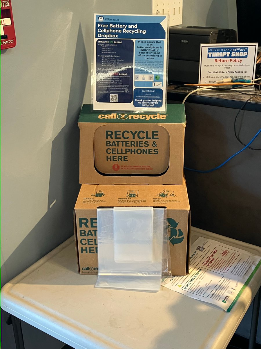 Since 2023, the City has kept 4,000 lbs. of batteries out of landfills thanks to our free battery recycling program. Help us keep it safe by taping/bagging all batteries before dropping them off at the MI Thrift Shop to prevent fire hazards. Learn more: orlo.uk/b0azE