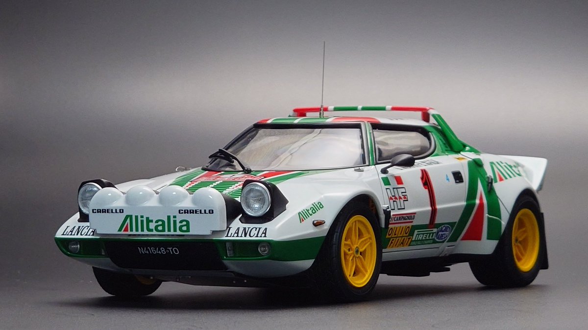 ハセガワ #ランチアストラトス LANCIA STRATOS HF Alitalia 完成 低く
