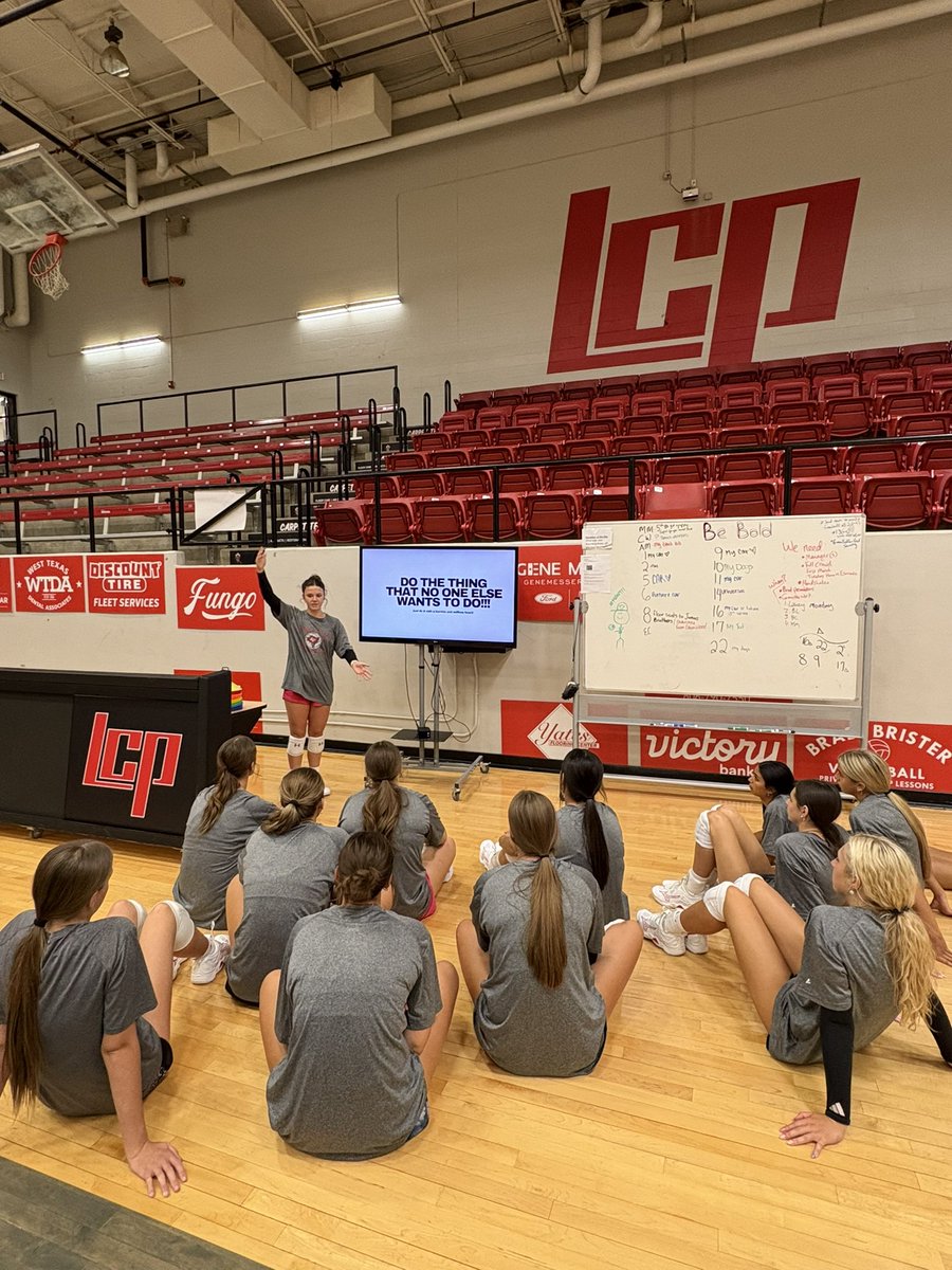 VolleyballLcp's tweet photo. Laney did a great job presenting to her team today on servant leadership! She spoke with boldness and confidence—just like a true pirate. 🏴‍☠️❤️‍🔥🏐 https://t.co/9HYlwHCvYN