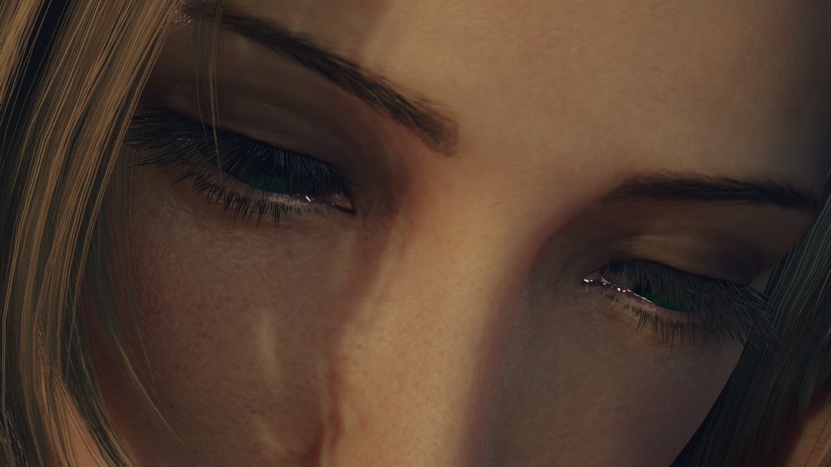 Guys I replayed Aerith and Cloud date to make sure if there is tears in Aerith’s eyes…..AND FOR SURE THERE IS TEARS THERE 😭🥹😿????