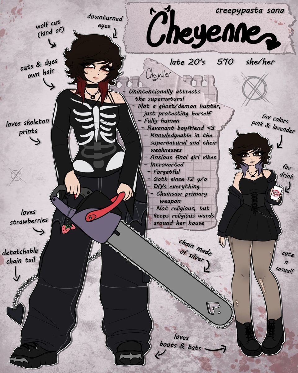 cheydler_art's tweet photo. finally made a ref sheet for my creepypasta sona!
#sona #oc #creepypasta https://t.co/ArVwIFVVBC