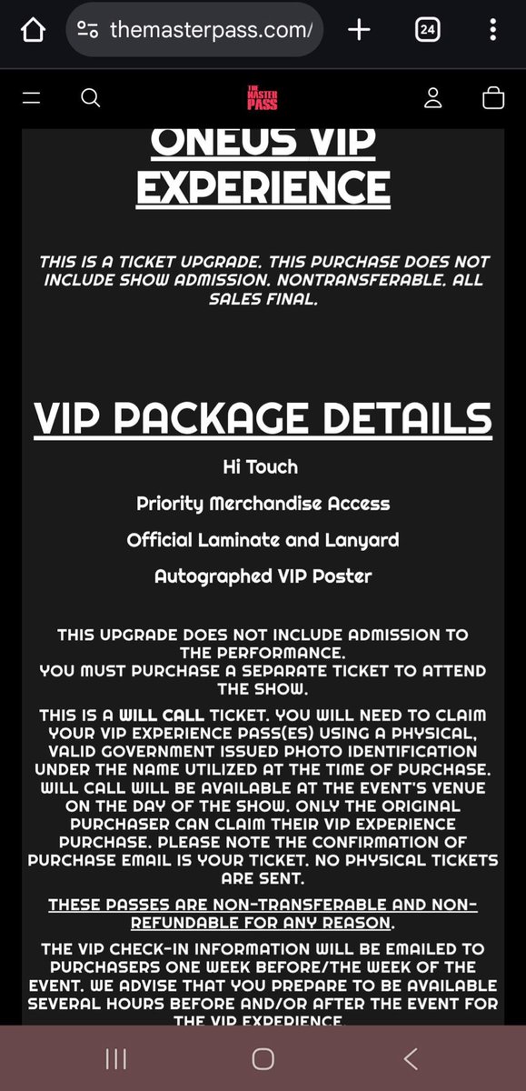 rdzkim203's tweet photo. Selling one vip ticket for oneus for Nashville https://t.co/73LulNtEow