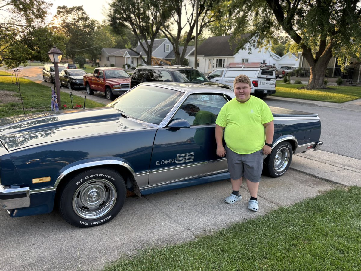 Th3_Cliff's tweet photo. Just got my first car; A 1987 El Camino SS for $8,750. And I paid for it myself; well actually I am paying back a loan. Sadly won’t be able to drive it for another year and a half. https://t.co/JmJVrGpVYU