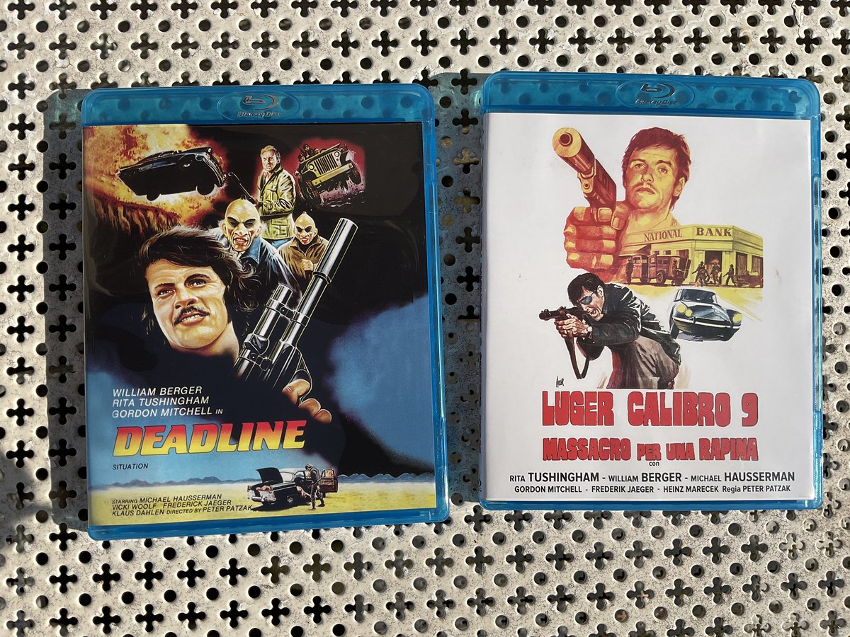 CineploitDiscs's tweet photo. Now available: the Keep Case version of IL SORRISO DELLA IENA aka SMILE BEFORE DEATH by #Silvioamadio , starring #Rosalbaneri , #Silvanotranquilli, #Jennytamburi & SITUATION aka DEADLINE aka LUGER CALIBRO 9: MASSACRO PER UNA RAPINA by #Peterpatzak #williamberger #Gordonmitchell https://t.co/2LbEUsN3R6