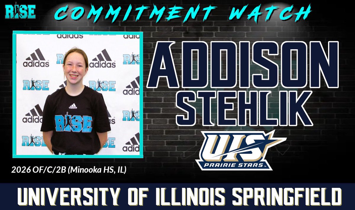 RISE Softball-Midwest (@rsmidwest) on Twitter photo Commitment Watch:
2026 RISE Player-Addison Stehlik <a href="/AStehlik2026/">AddisonStehlik_2026</a> (Minooka Community HS & New Lenox Lightning) verbally commits to the University of Illinois-Springfield! #RISEfamily @uis_softball
Addison attended the Illinois Preseason Preview Showcase! Commitment Watch:
2026 RISE Player-Addison Stehlik <a href="/AStehlik2026/">AddisonStehlik_2026</a> (Minooka Community HS & New Lenox Lightning) verbally commits to the University of Illinois-Springfield! #RISEfamily @uis_softball
Addison attended the Illinois Preseason Preview Showcase!