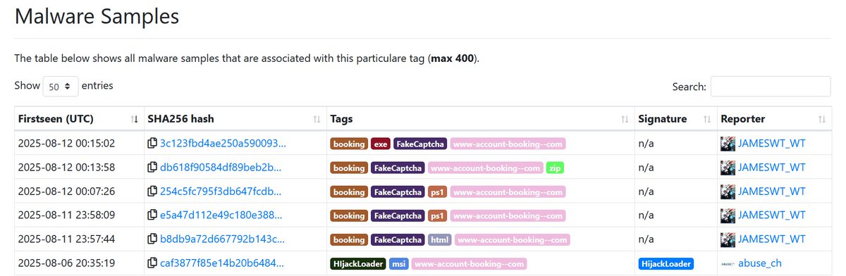 JAMESWT_WT's tweet photo. #booking #fakecaptcha 

⛔️account.]booking.]comんdetailんrestric-access.www-account-booking.]com/en/
👇
⛔️www-account-booking.]com/c.php?a=0
👇
updatessoftware.b-cdn[.net/john/pr/04.08/IYTDTGTF.msi
⚠️⚠️
"ん" 
⚠️⚠️

Samples
https://t.co/ObVpVjGAog
AnyRun
https://t.co/771SRcvXpb https://t.co/RK5BEVjZEz