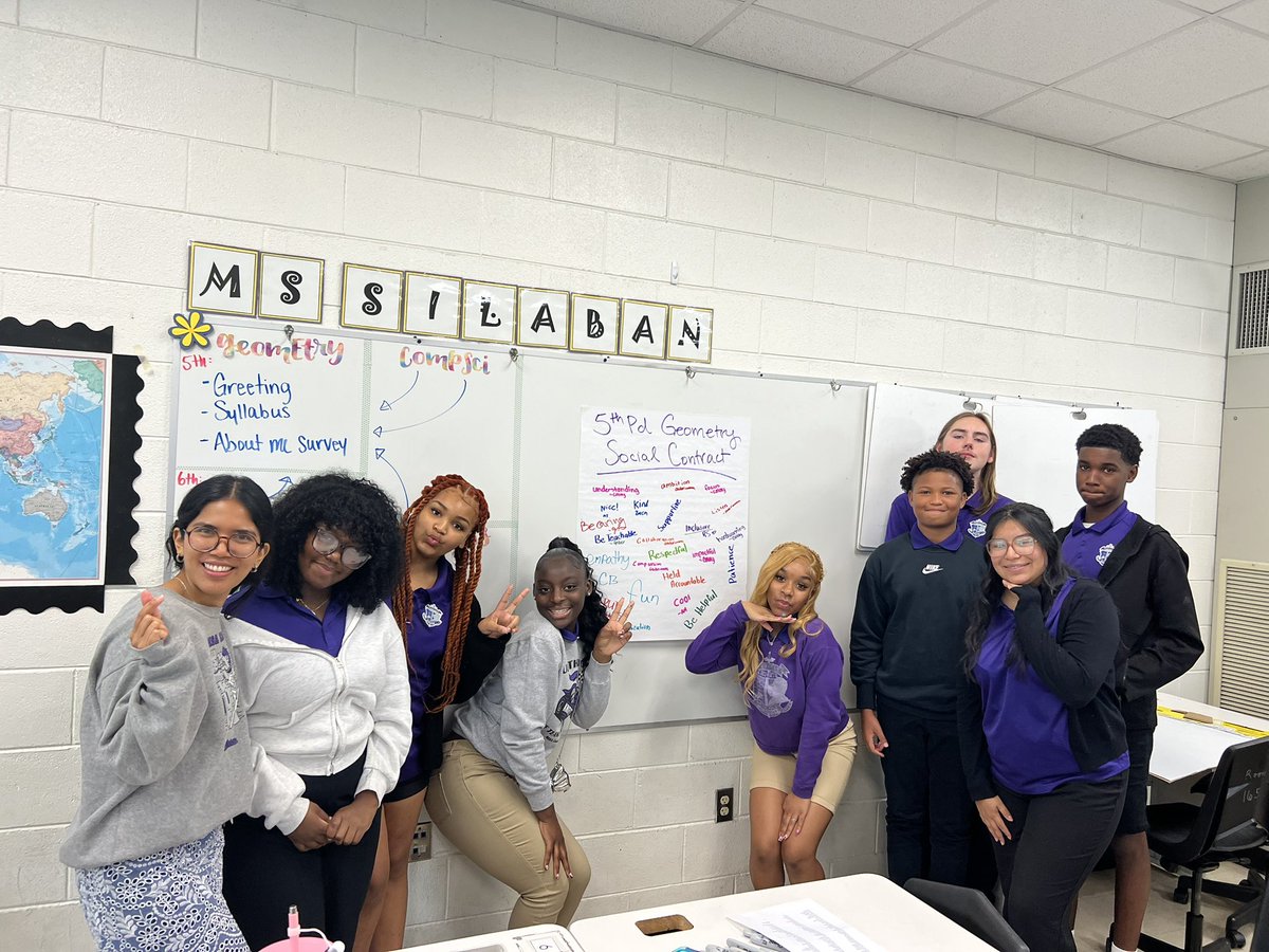 MSAEastKnights's tweet image. Our 9th grade Geometry students kicked off the year by completing their Social Contract—and they did it with enthusiasm!

Plus, here’s a great selfie of Ms. Silaban with her LSU student resident, Ms. Gen. #FuelTheKnight #MSAEast #GeometryInAction #SocialContract #TeacherResident