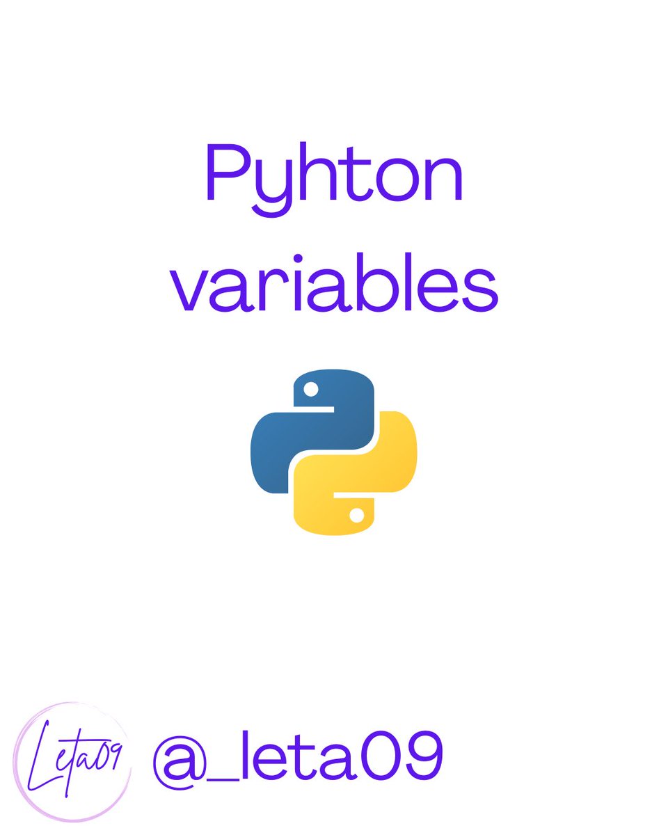 _leta09's tweet image. 🐍✨ Just getting started with Python?
Variables are like little boxes that hold your data—names, numbers, anything you can think of!
#PythonForBeginners #LearnPython #CodingBasics #VariablesMadeEasy #python #pythonprogramming #pythonprogramminglanguage #code #coding