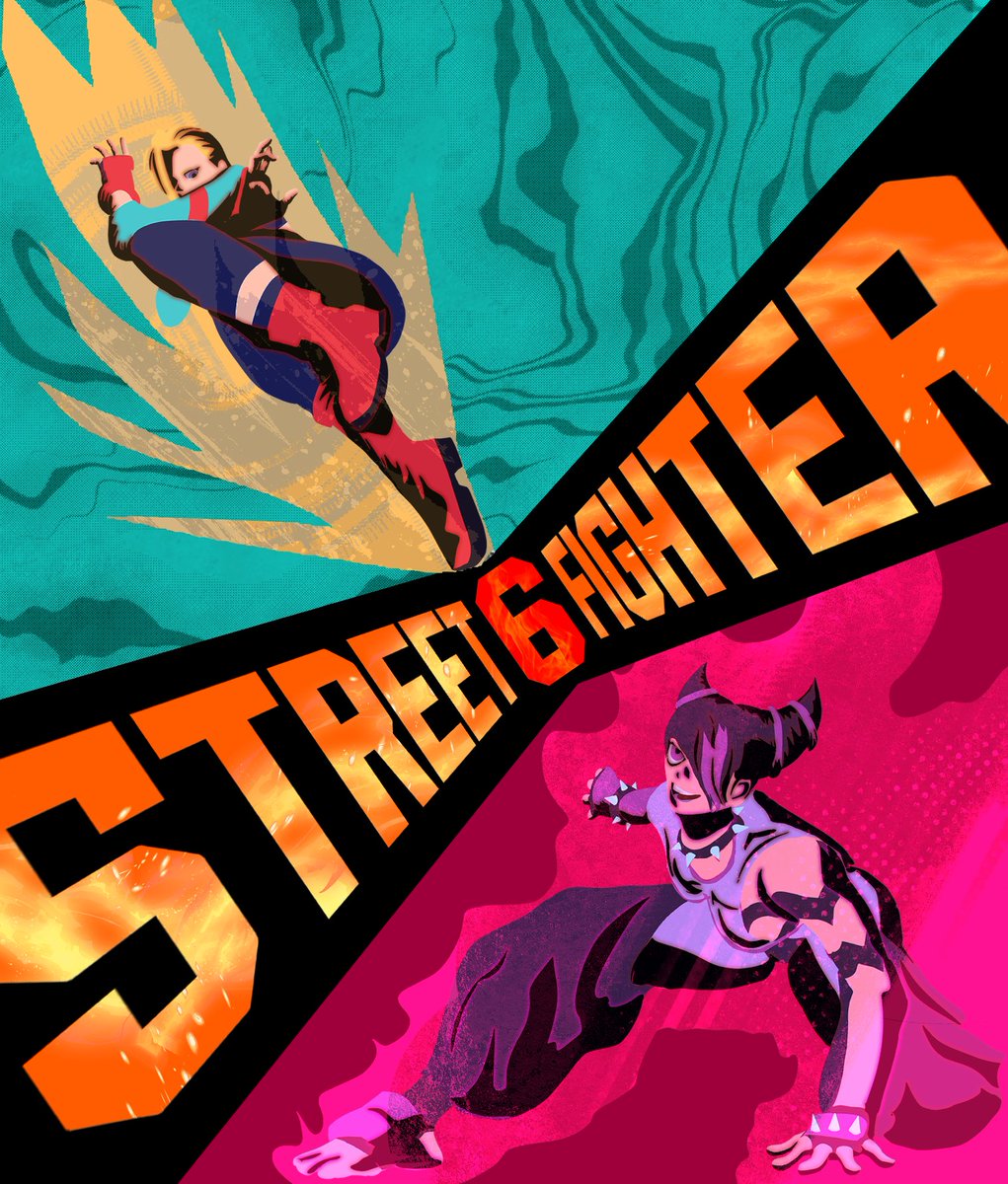 strawfool's tweet image. Tried my hand at making a street fighter cover :b #StreetFighter6