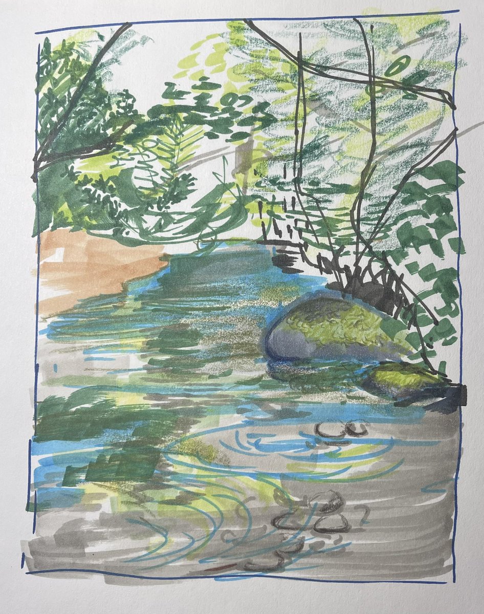 Chellynnart's tweet photo. Painted en plein air for the first time while I was at my camping trip with my friends in the Portola Redwoods! 🌿
#enpleinair #enpleinairpainting #art #camping #adventure #chellynnart #artist #redwoods #creek #tree #summer #august2025 #returntoreality #outside #painting #acrylic https://t.co/of3w9enwHq