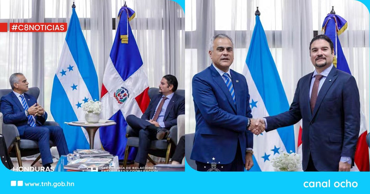 Canal 8 (@canal8_hn) on Twitter photo #C8Noticias || 🇩🇴🤝🏻🇭🇳 El canciller, <a href="/JavierEBS/">Javier Bu Soto</a>, se reunió con el embajador de la República Dominicana en Honduras, Luis García, con el objetivo de abordar temas de importancia para ambas naciones.
🔗: tnh.gob.hn/nacional/hondu…
#C8Noticias #Canal8 #JavierBu #RepublicaDominicana #C8Noticias || 🇩🇴🤝🏻🇭🇳 El canciller, <a href="/JavierEBS/">Javier Bu Soto</a>, se reunió con el embajador de la República Dominicana en Honduras, Luis García, con el objetivo de abordar temas de importancia para ambas naciones.
🔗: tnh.gob.hn/nacional/hondu…
#C8Noticias #Canal8 #JavierBu #RepublicaDominicana