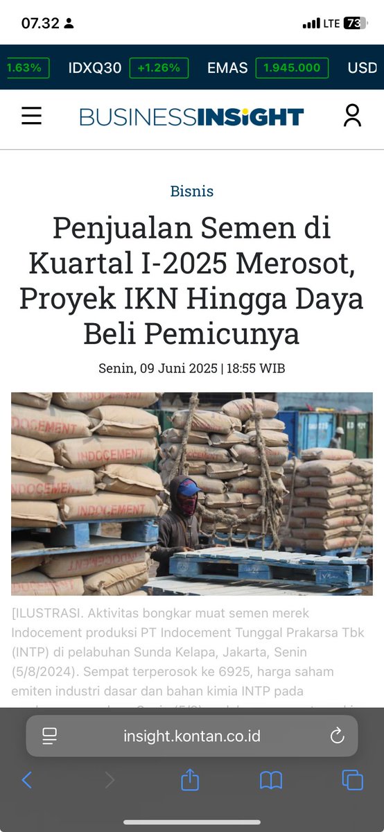 Zakki Amali (@zakkiamali) on Twitter photo Salah satu pihak dapat cuan gede dari proyek IKN adalah pabrik semen milik BUMN & Swasta (baca: oligarki kawan jkw).
Setelah proyek IKN berhenti, pabrik semen lesu.
Kalau saja ini aparat berani, jkw bisa diadili karena menguntungkan pihak lain. 
Jelas, IKN ini buat siapa! Salah satu pihak dapat cuan gede dari proyek IKN adalah pabrik semen milik BUMN & Swasta (baca: oligarki kawan jkw).
Setelah proyek IKN berhenti, pabrik semen lesu.
Kalau saja ini aparat berani, jkw bisa diadili karena menguntungkan pihak lain. 
Jelas, IKN ini buat siapa!