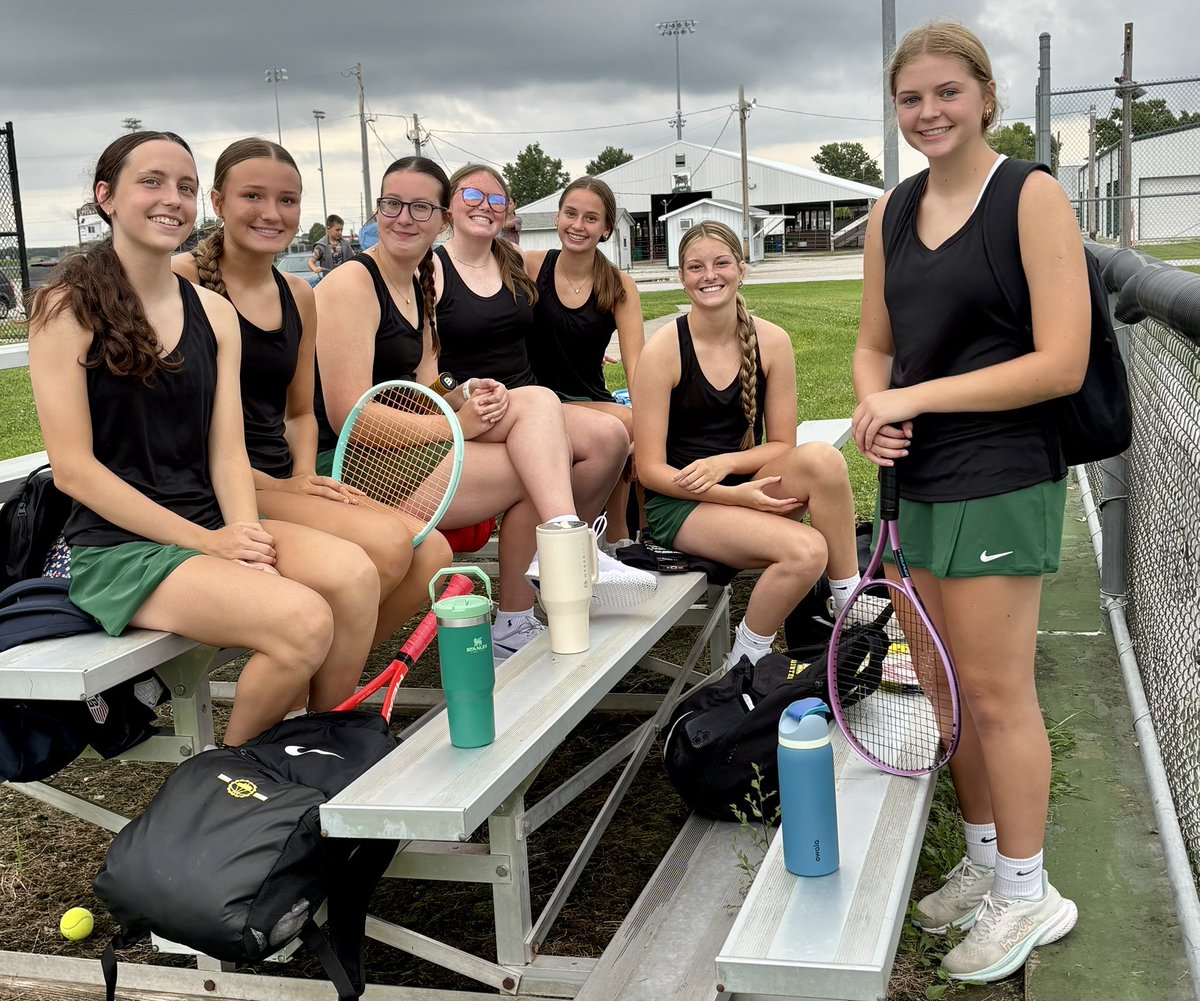 Solid start to the season today for the young Saintes at the Shenandoah Invite (played in Red Oak). Ella Narmi was 1st in #2 Singles and lots of ladies played their first career Varsity and JV match!
The Saintes are back in action tomorrow afternoon at Thomas Jefferson.