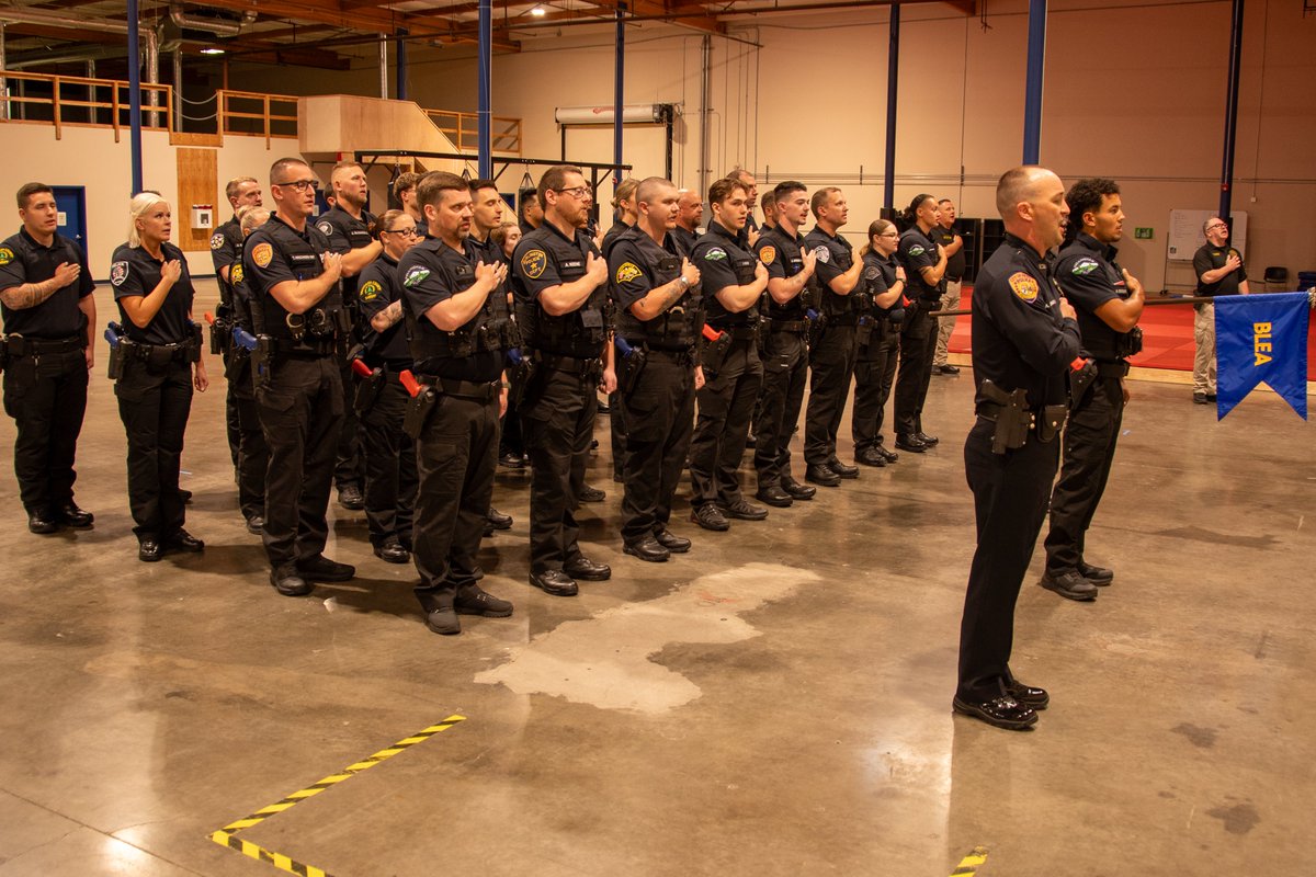 WSCJTC's tweet image. Welcome to CJTC, BLEA Class 925! 🚔
Today is Day One at our Northwest Campus in Arlington.
Here’s to 720 hours of classroom learning, scenario work, and hands-on skills training ahead. #WSCJTC #BLEA #DayOne